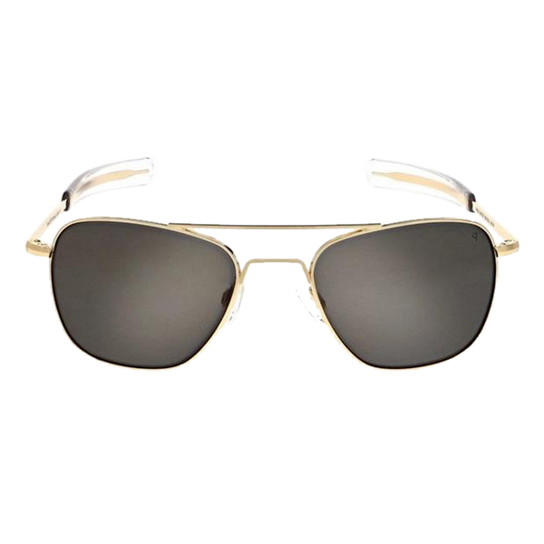 Aviator 55mm 23K Gold Skytec P American Gray