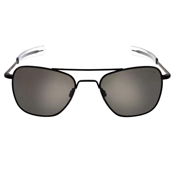 Aviator 58mm Matte Black B Skytec P American Gray