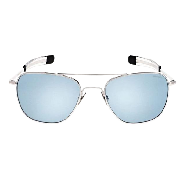 Aviator 55mm 23K White Gold Skytec Blue Hydro