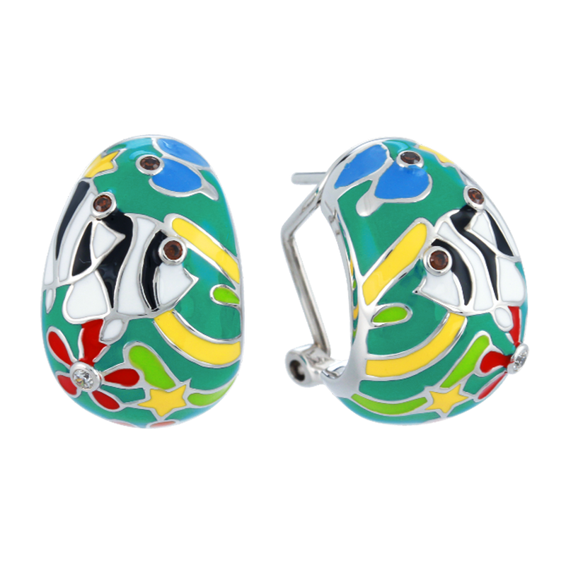 Angelfish Teal Earrings