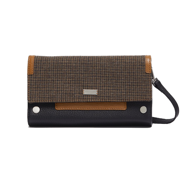 AJ Crossbody Clutch - Edison Houndstooth