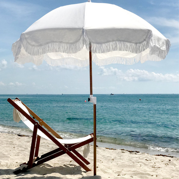 THE HOLIDAY BEACH UMBRELLA - ANTIQUE WHITE