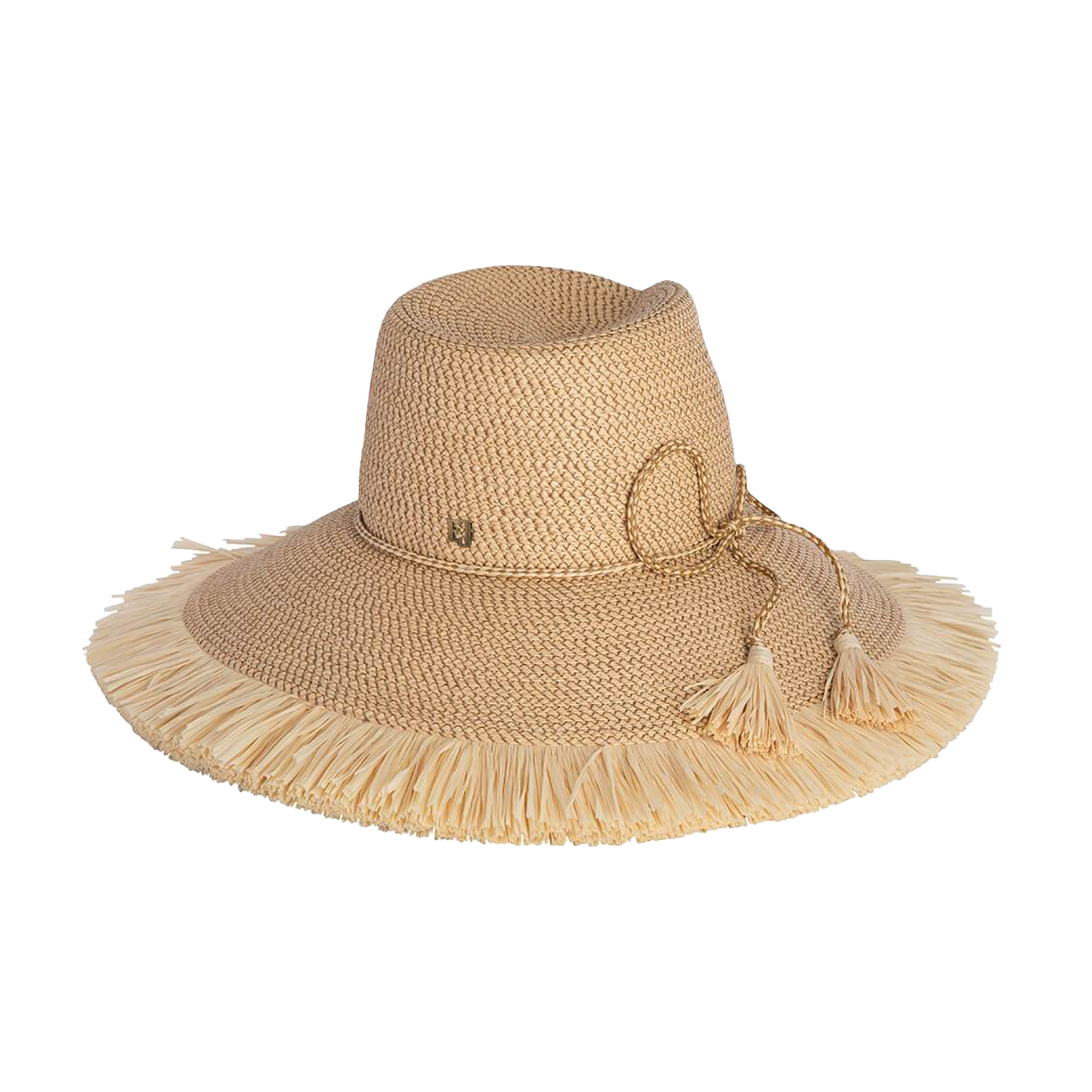ANTIGUA FRINGE BEACH HAT by ERIC JAVITS Fringe Pinch Straw Fedora Hat | Women main image 3
