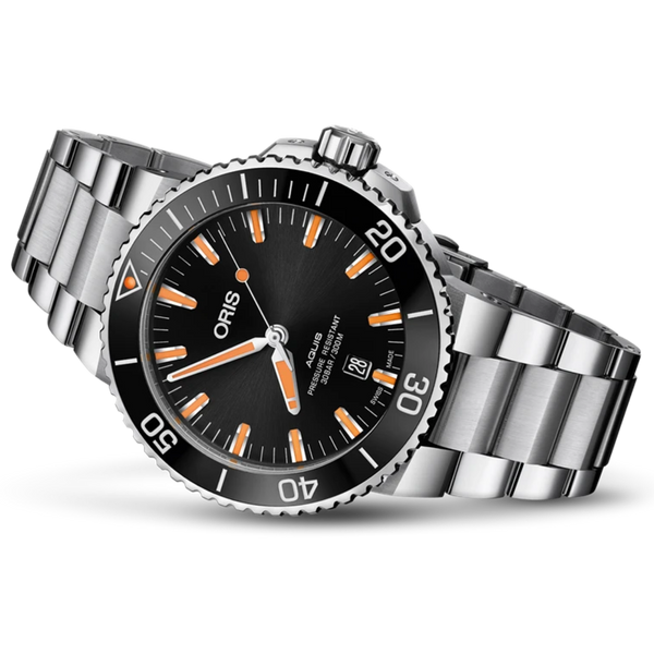 Oris Aquis Date Black Dial Stainless Steel Men's Watch