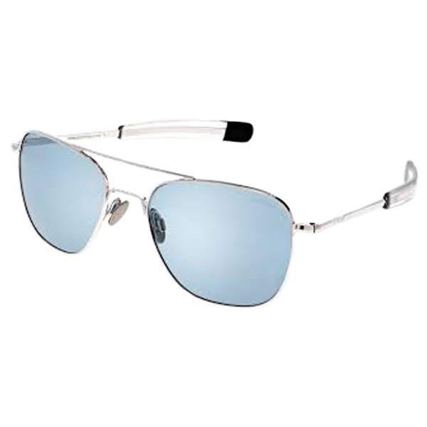 Aviator 55mm 23K White Gold Skytec Blue Hydro