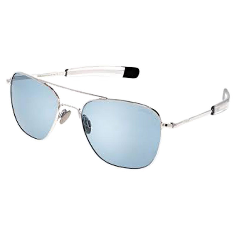 Aviator 55mm 23K White Gold Skytec Blue Hydro