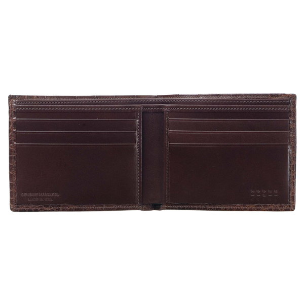 BI-FOLD WALLET CHOCOLATE ALLIG