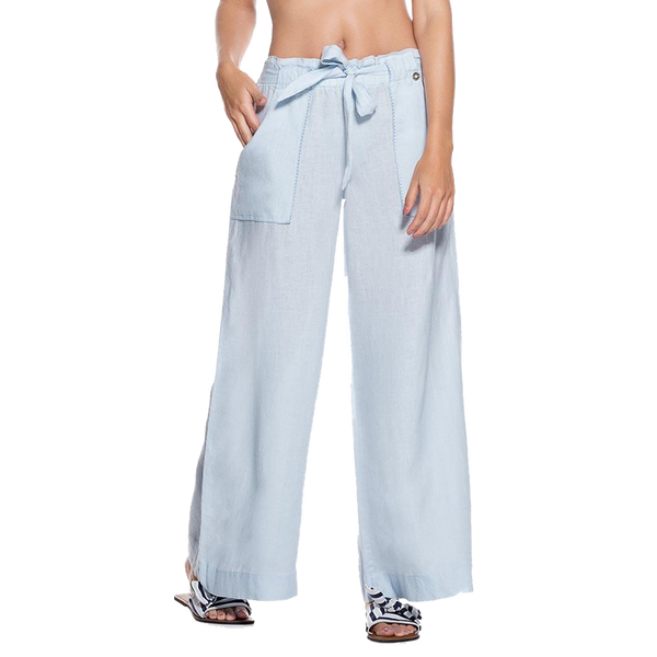 BLUE LINEN PANT