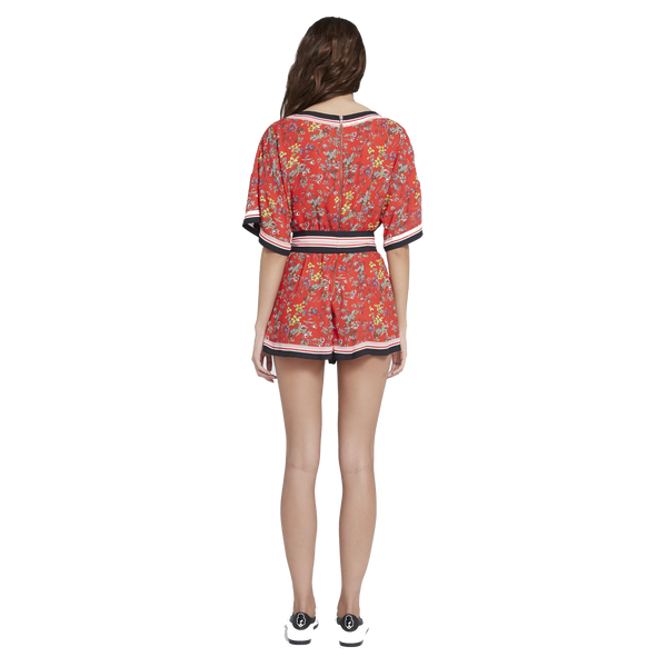 Bowie Drop Shoulder Romper w/Belt