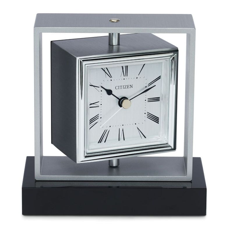 Decorative Accent Silver Desk Clock