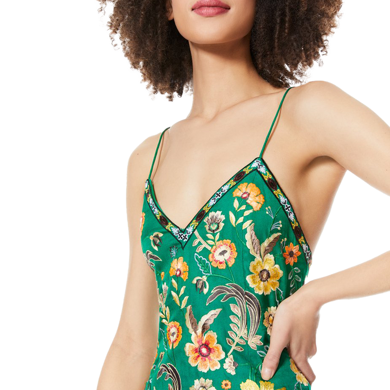 tayla embroidered mini dress For Love & Lemons Organza Sequin Embroidered Mini Dress