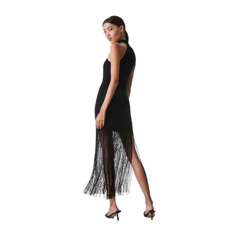 Steph Halter Neck Fringe Dress