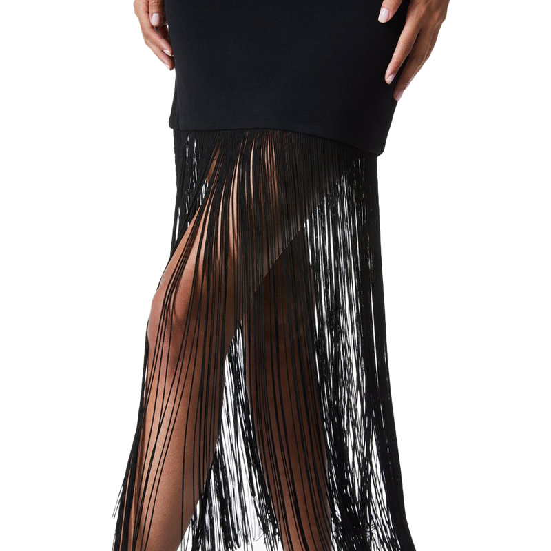 Steph Halter Neck Fringe Dress