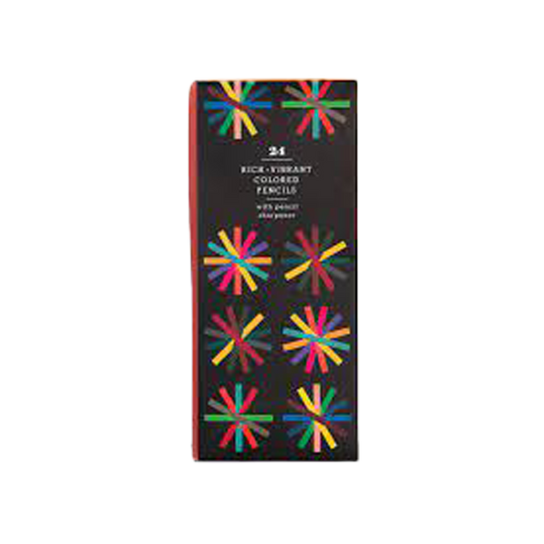 24 Rich-Vibrant Colored Pencils