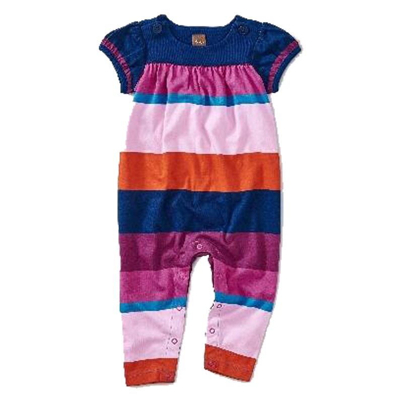 Cabana Stripe Button Romper