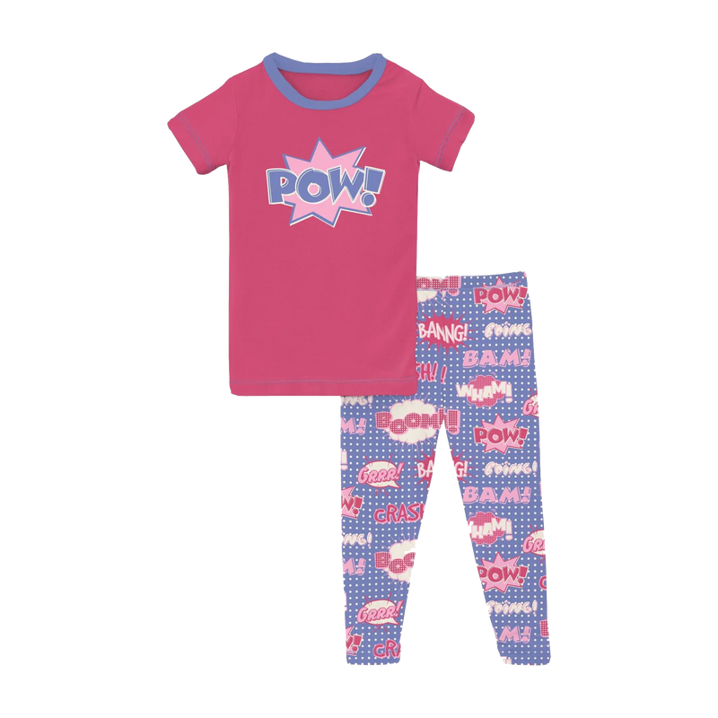 Short Sleeve Graphic Tee Pajama Set