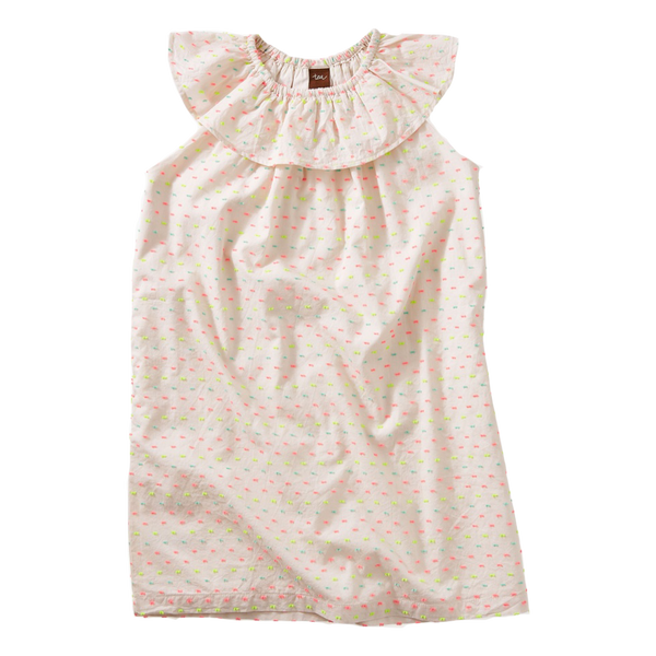 Confetti Ruffle Neck Dress