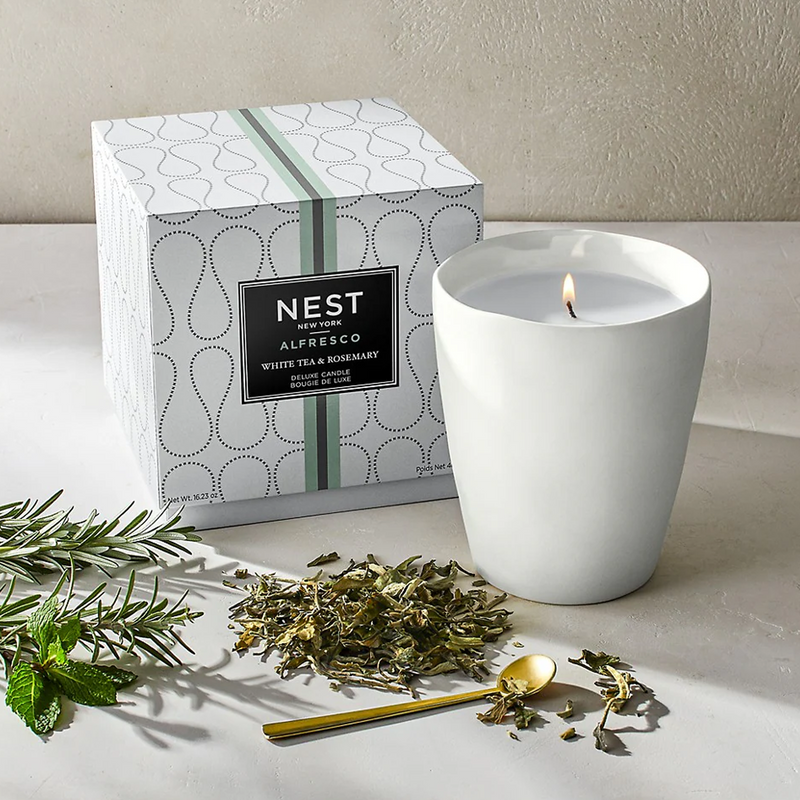 White Tea & Rosemary Alfresco Deluxe Candle