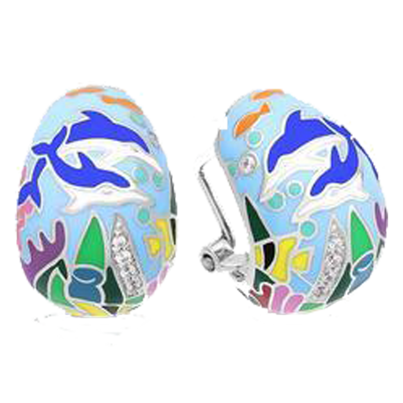 Dolphin Blue Earrings