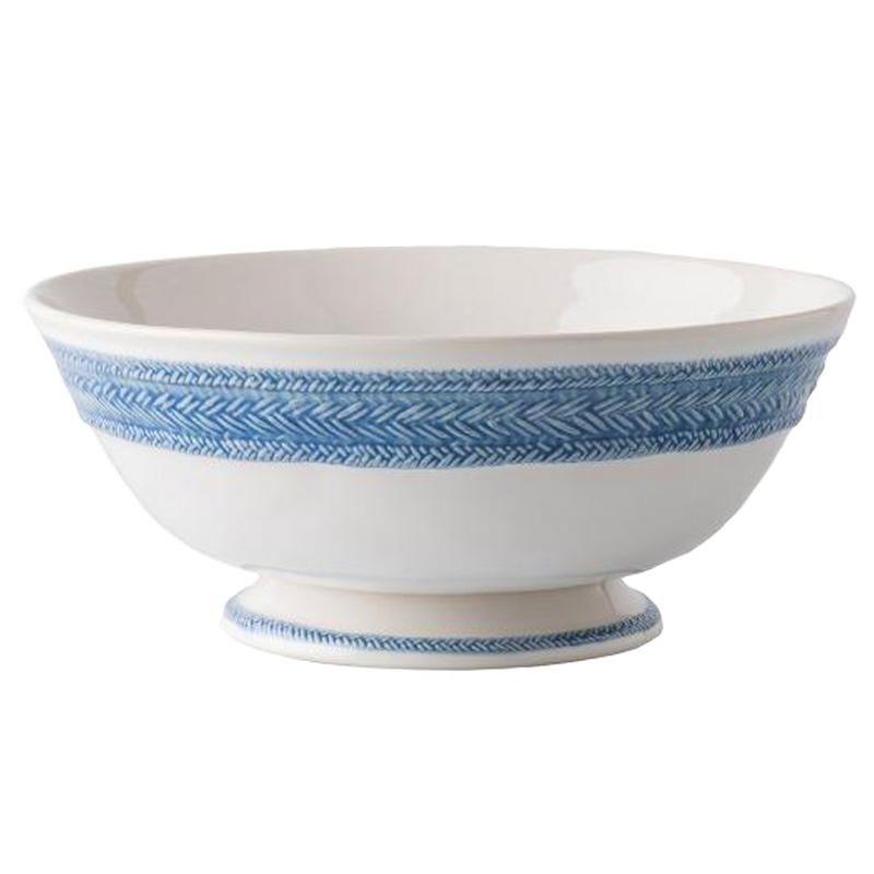 Le Panier White/Delft Footed Fruit Bowl