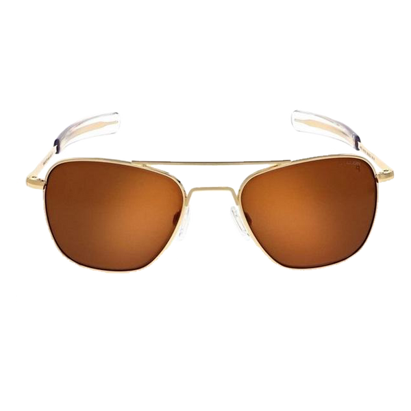 Aviator 55mm 23K Gold Skytec P American Tan