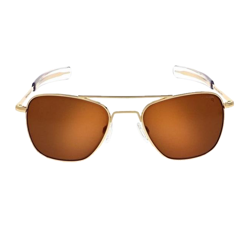 Aviator 55mm 23K Gold Skytec P American Tan