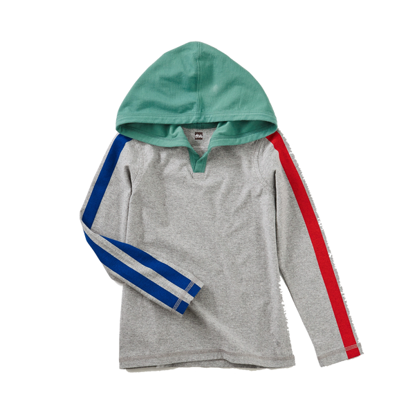 Sleeve Stripe Happy Hoodie