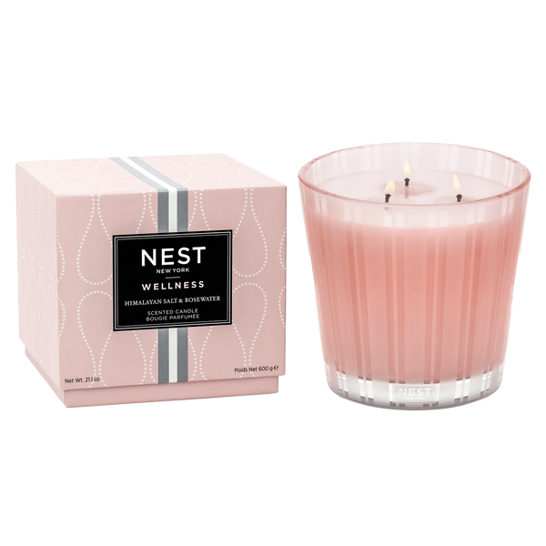 Himalayan Salt & Rosewater Wellness 3-Wick Candle