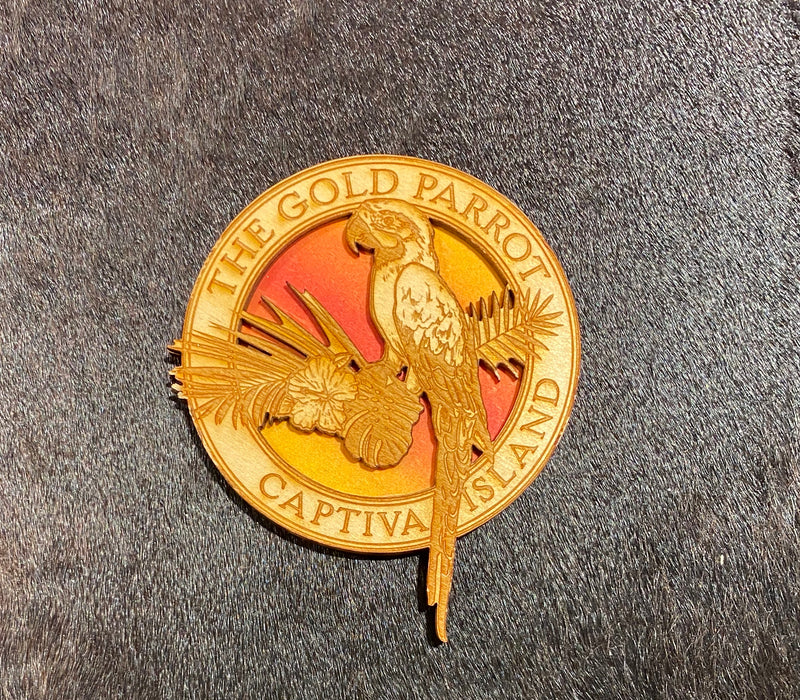 The Gold Parrot Magnet
