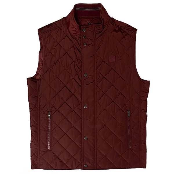 Woven Burgundy Vest