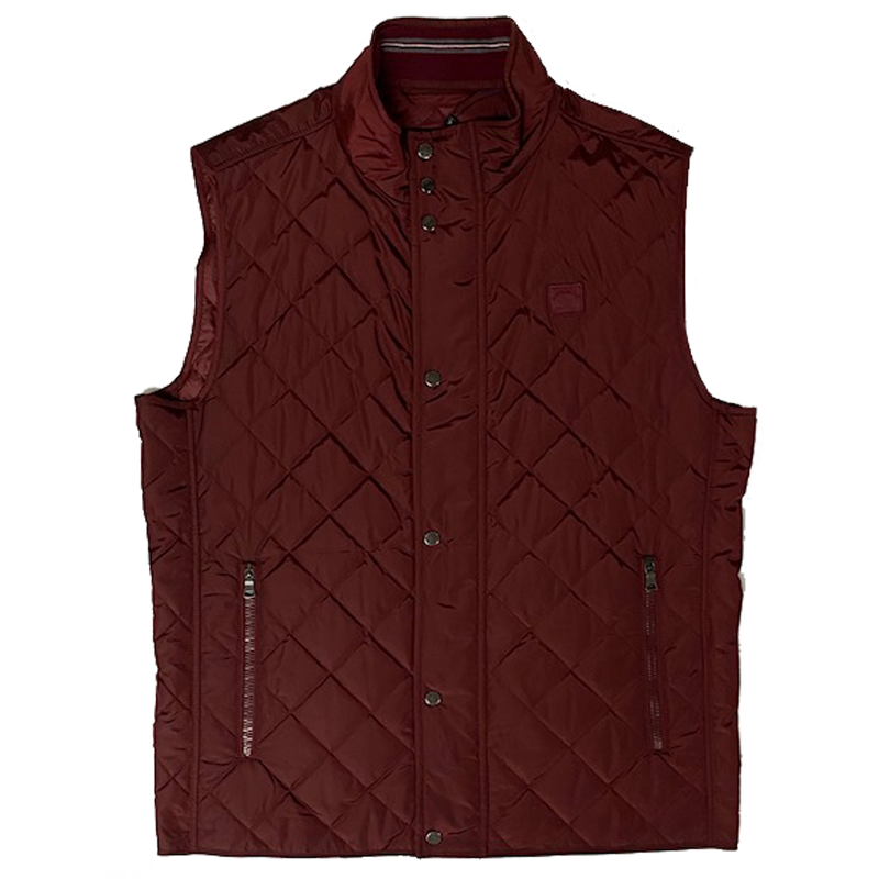 Woven Burgundy Vest