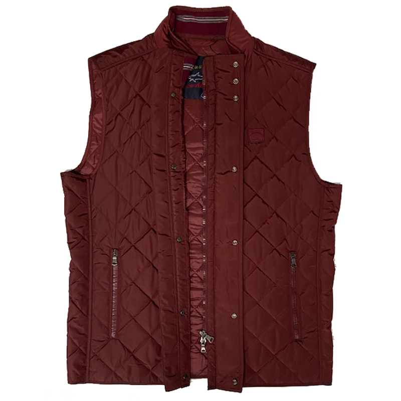 Woven Burgundy Vest