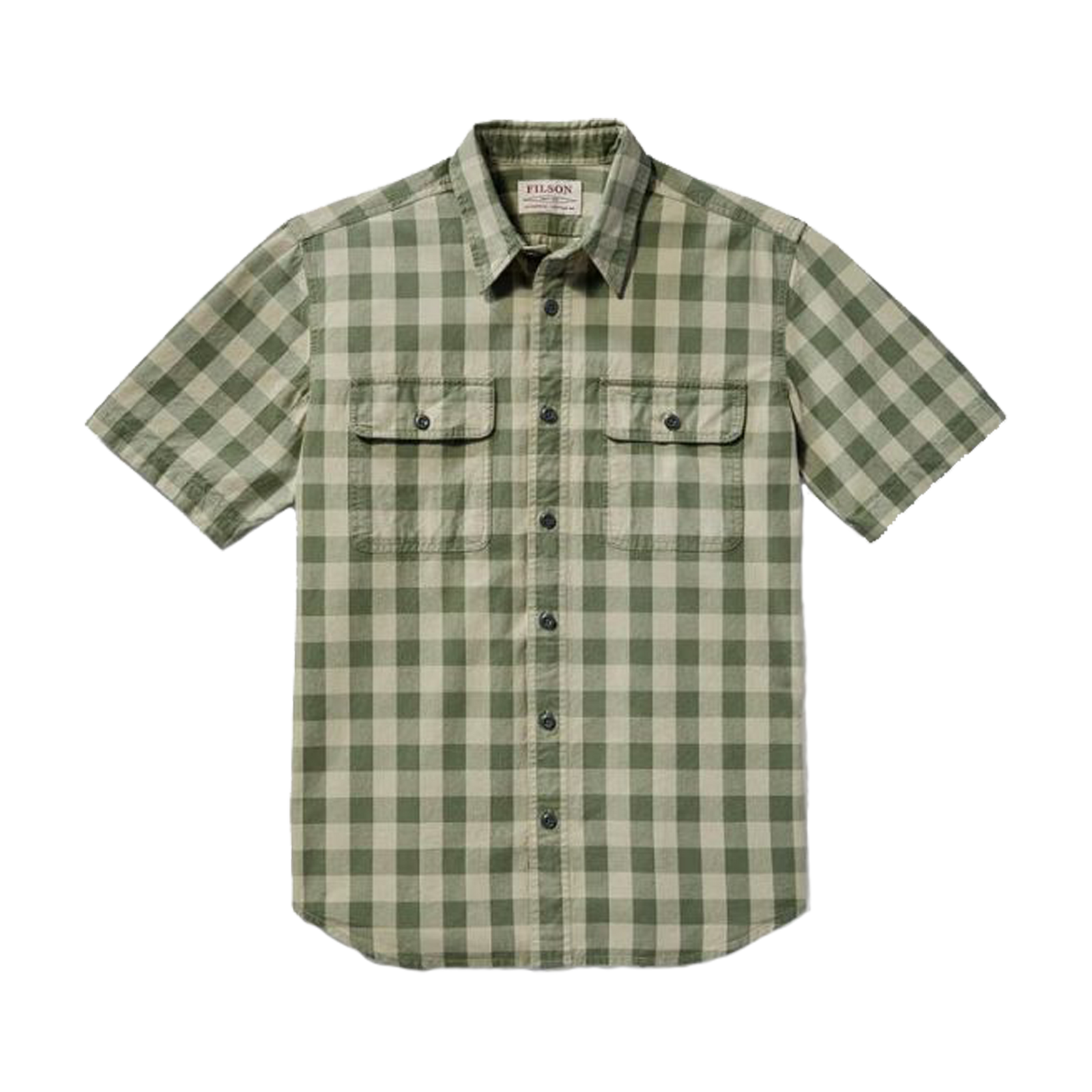 CC FILSON Lightweight Kitsap Work Shirt Olive Khaki Check