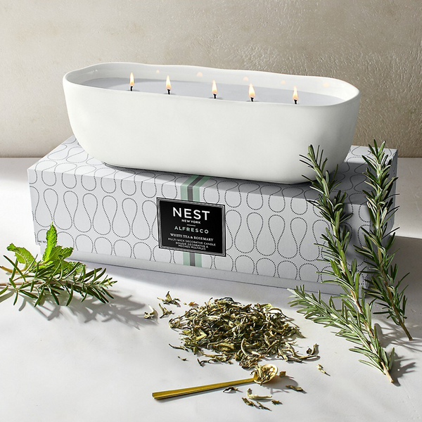 White Tea & Rosemary Alfresco Multi-Wick Decorative Candle