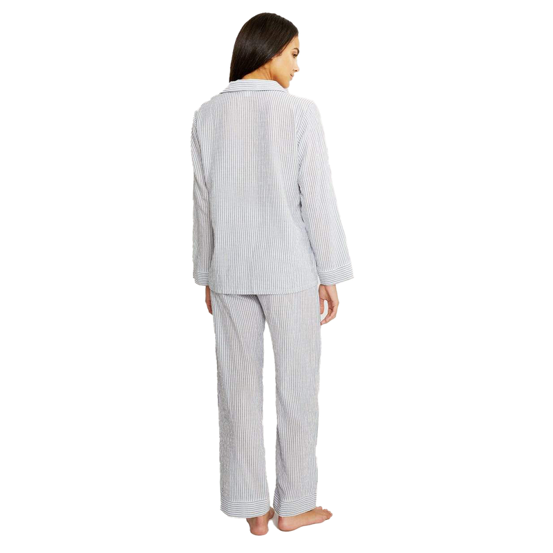 Nautico Stripe Woven Long Pj Set