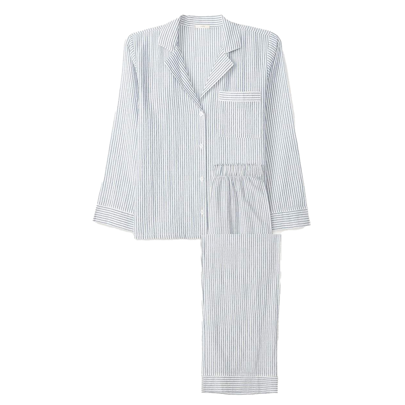 Nautico Stripe Woven Long Pj Set
