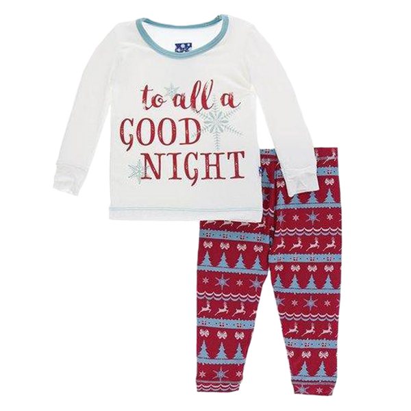 Nordic Print Long Sleeve Pajama Set