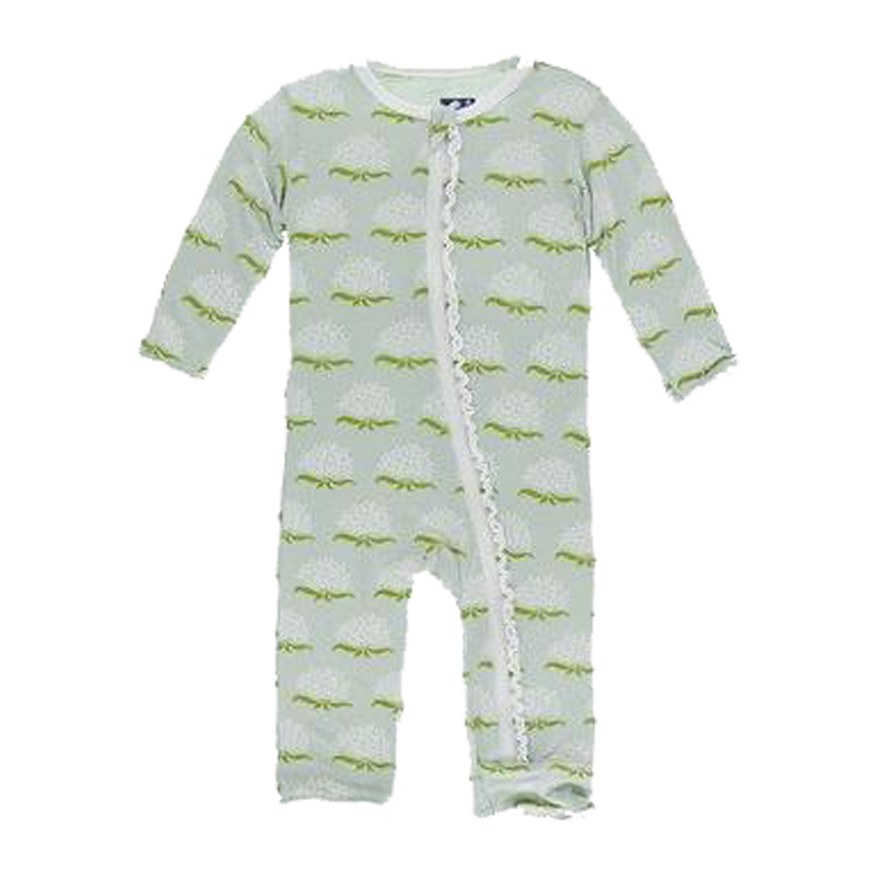 Ruffle Coverall with Zipper