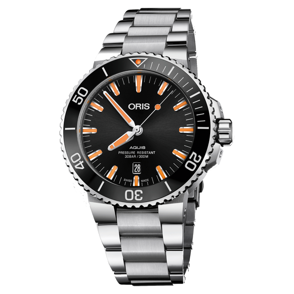 Oris Aquis Date Black Dial Stainless Steel Men's Watch