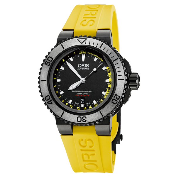 Oris Aquis Depth Gauge Chrono Set - Yellow