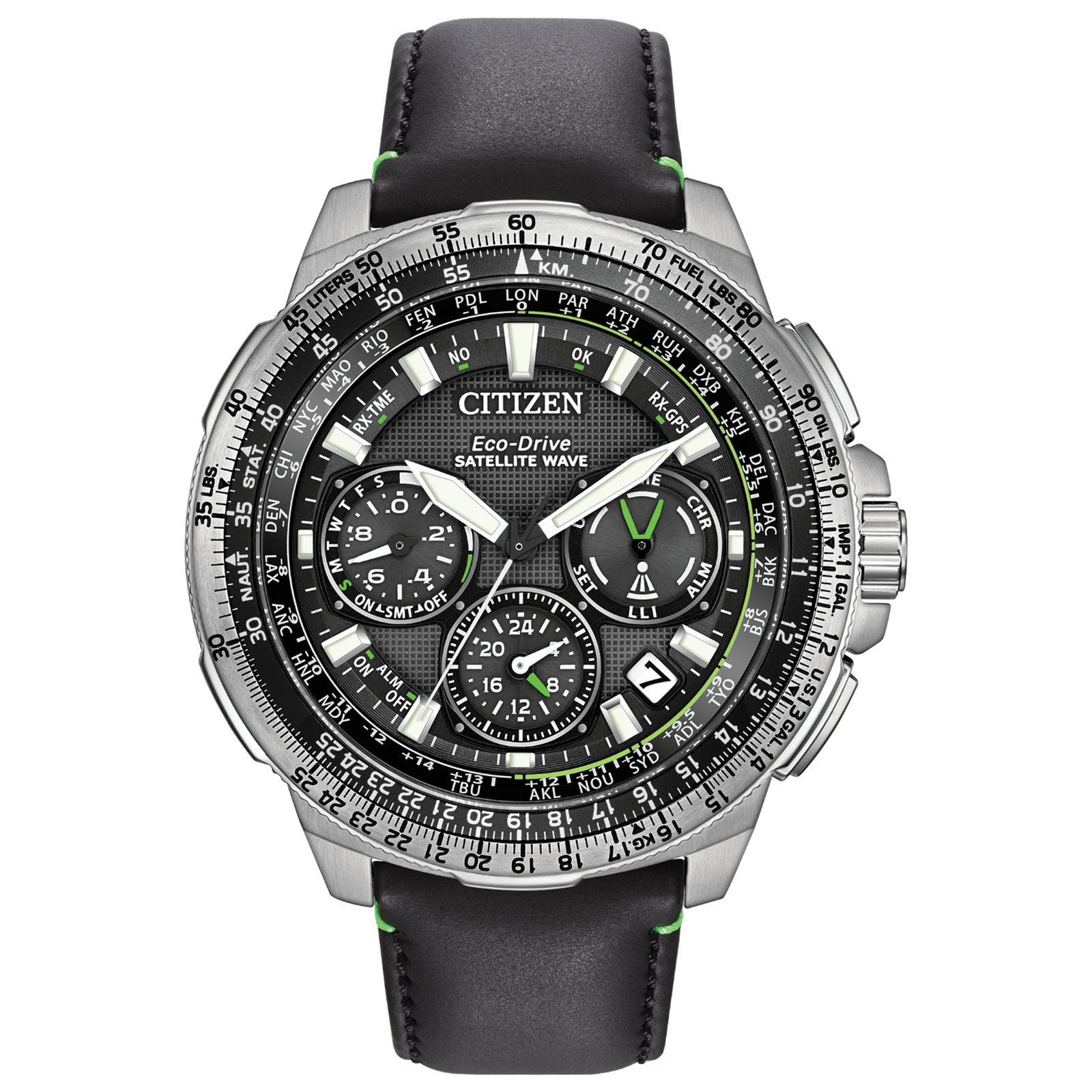 クロノスページ　27.0㎝ Citizen Promaster Navihawk Salmon Dial Men's Stainless Steel Watch