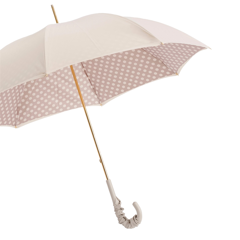 Ivory Polka Dot Umbrella