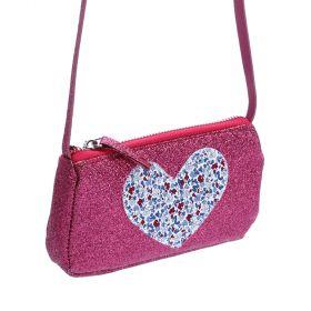 Glitter Purse with Heart Applique