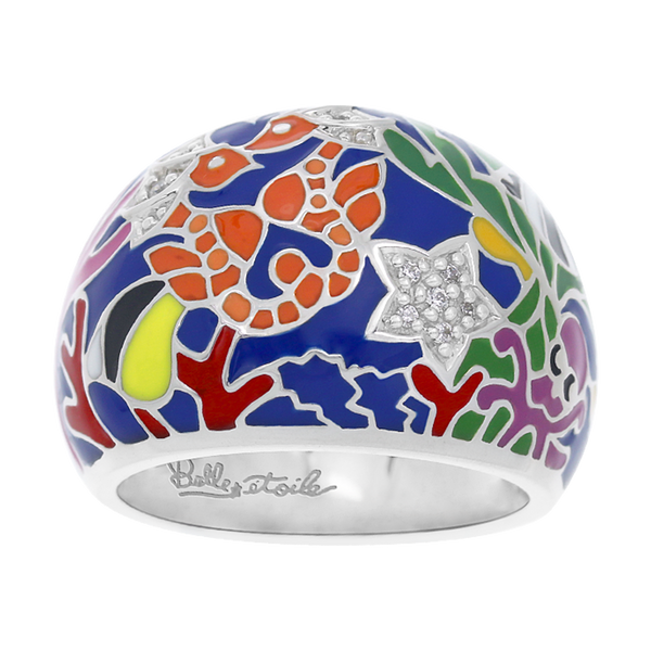 Seahorse Deep Blue Ring