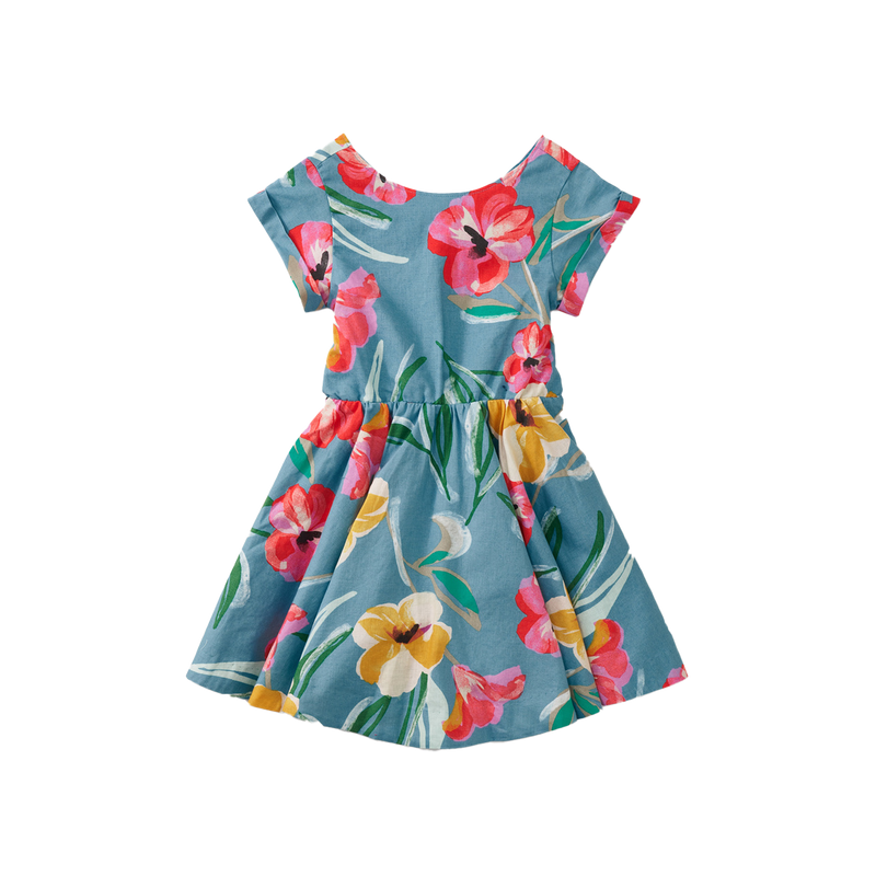Button Back Skirted Dress