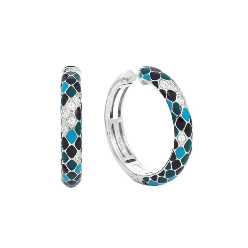 Snakeskin Constellations Hoop Earrings