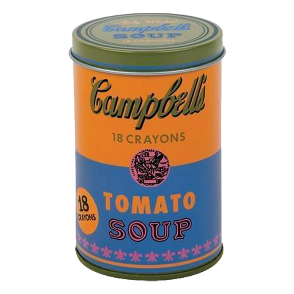 Andy Warhol Orange Soup Can Crayons