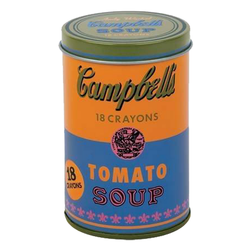 Andy Warhol Orange Soup Can Crayons