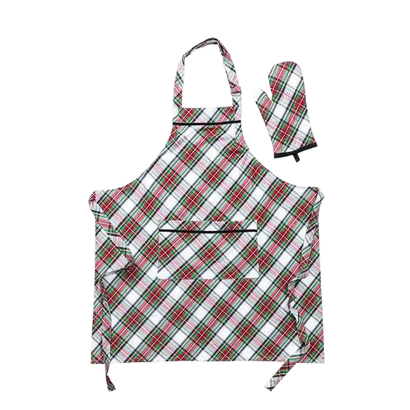 Stewart Tartan 2pc Adult Apron & Oven Mitt Set