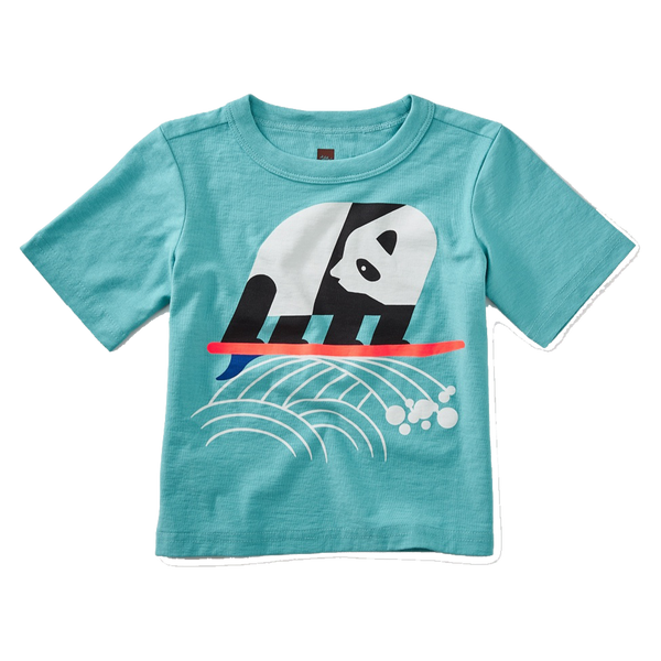 Surfing Panda Graphic Baby Tee